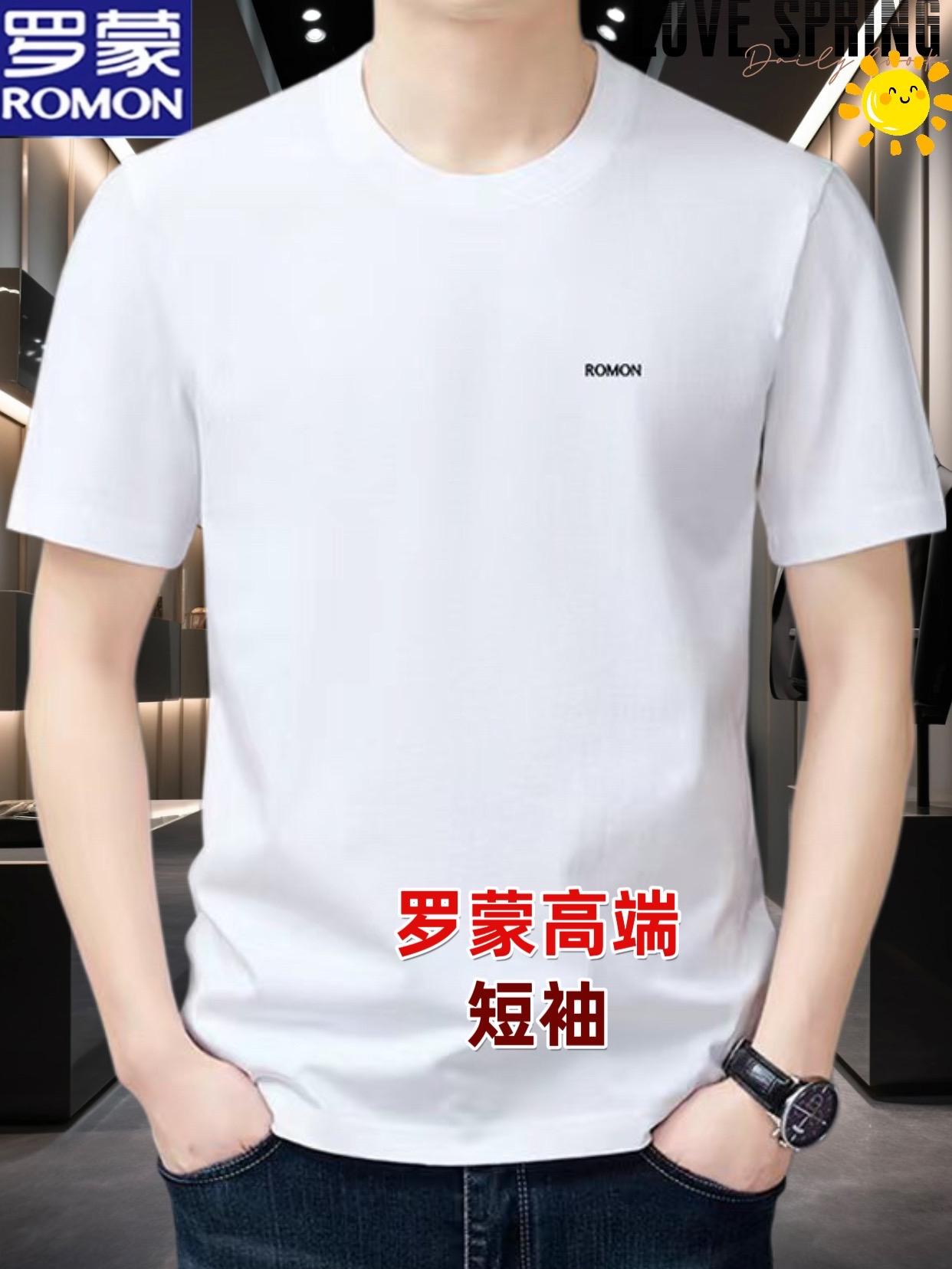 罗蒙时尚潮流高档短袖T恤#只做高品质 #品质男装 #高端男装 #男士短袖 #高档大气上档次