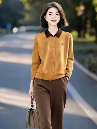 #针织衫直筒裤两件套#潮流时尚穿搭 #优雅气质 #穿出自信穿出美丽 #气质女神穿搭
