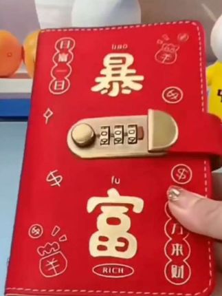 【新品半价】存钱夹钱册现金存钱本大容量网红2025年新款钞票密码锁