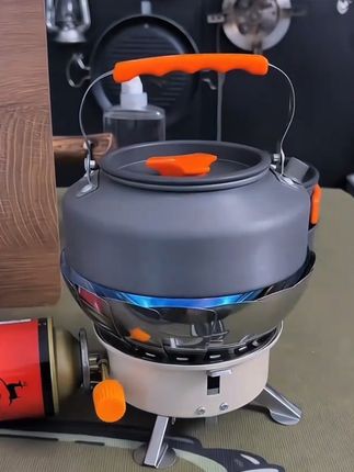 户外分体式莲花炉 煮茶炉具便携分体炉套装炉具防风卡式气罐户外露营炊具莲花炉#结实耐用 #多功能 #户外煮茶炉 #自带防风夹 #挡风板