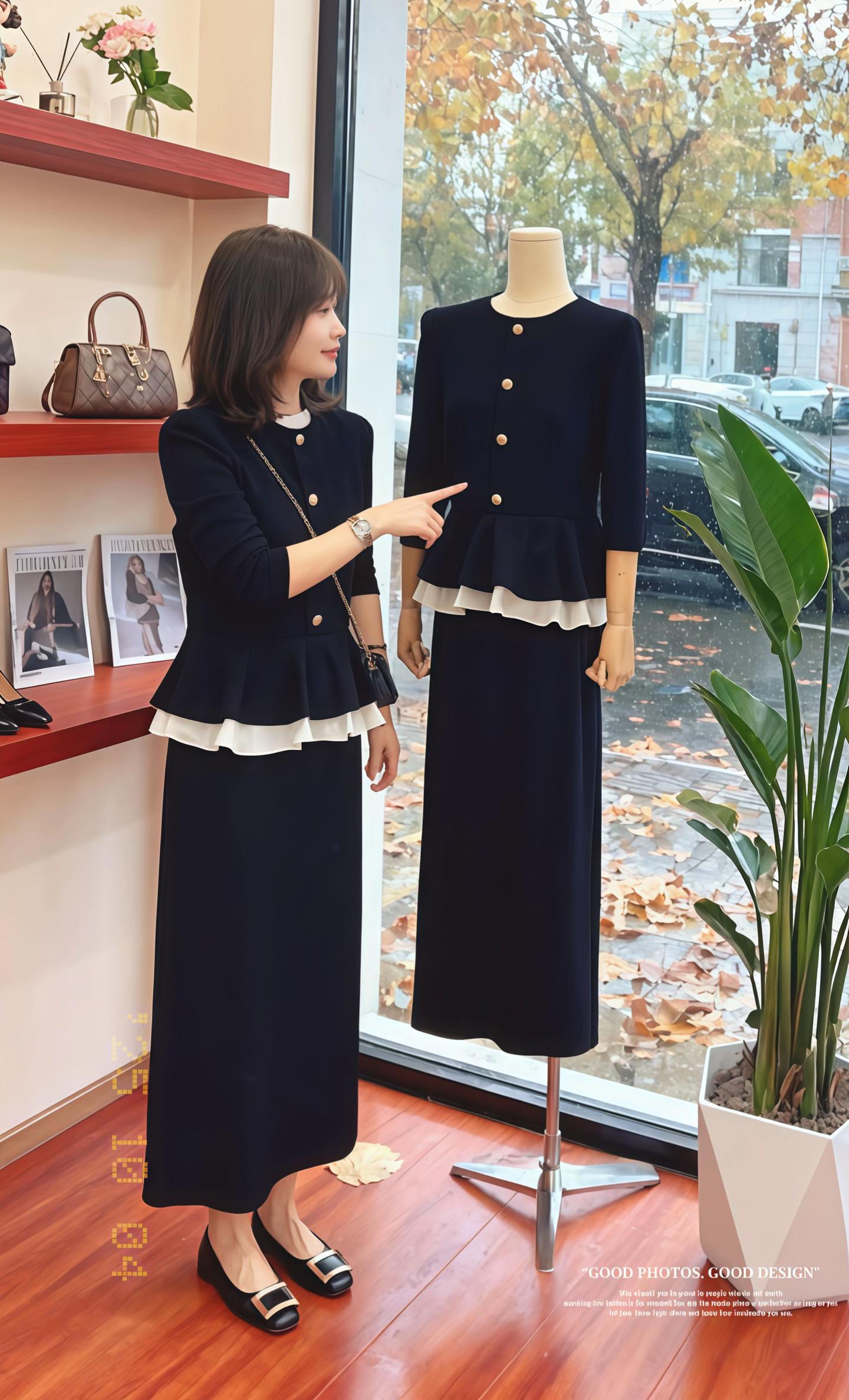 #套装穿搭 #黑色系穿搭 #优雅气质 #都市女性 #每日分享