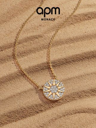 APM Monaco 轻奢时尚太阳花形项链#时尚饰品 #项链吊坠 #女人喜欢的饰品 #首饰珠宝 #潮流饰品