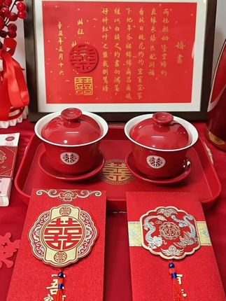 敬茶的时候可是有讲究的#敬茶改口仪式#敬茶杯#敬茶礼仪#改口红包#敬茶套装@DOU+小助手 @DOU+好生意