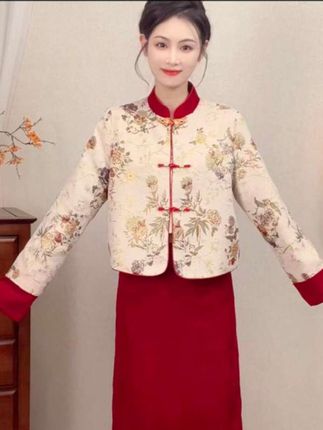 【今喜-锦绣年华】新中式国风提花外套复古矜贵秋冬优雅气质上衣 做工精细#面料柔软舒适 #高品质女装 #只做高品质