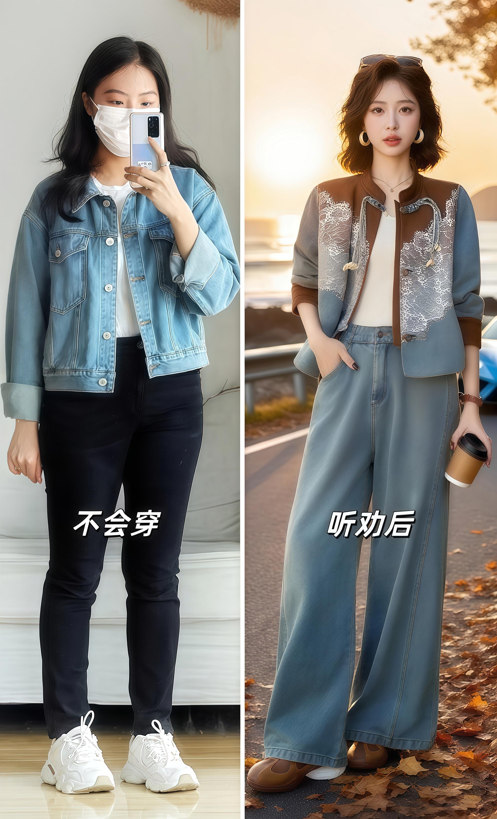 家人们,今年真的很流行这种新中式风格的衣服!我蕞近就挖到了一套宝藏套装,设计感蕾丝拼接盘扣牛仔套装,穿上身真的好有气质! 它把蕾丝的柔美和牛仔的率性融合得恰到好处,盘扣设计更是点睛之笔,满满的复古韵味。阔腿裤版型超遮肉,不管你是梨形身材还是腿型不完美,都能修饰得明明白白,还能拉长腿部线条,让你视觉上增高好几厘米。上衣的蕾丝拼接精致又别致,日常出街或者参加小聚会穿它都特别有格调。 面料也是严选高品质的,质感高级柔软,舒服更显身材。现在这个季节穿正合适,单穿或者搭配个小外套都好看,风格百变。这么有设计感又实穿的套装错过可就太可惜了,赶紧冲!#减龄气质 #韩系穿搭 #小个子显高显瘦穿搭 #新中式穿搭 #牛仔新中式