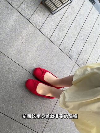 夏日必备小红鞋!巨软巨好穿!#透气舒适 #软底小单鞋 #单鞋 #高品质女鞋