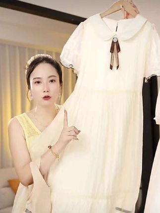 #夏季新款 中小学生气质仙女裙女童甜美连衣裙法式显瘦#甜美穿搭 #连衣裙