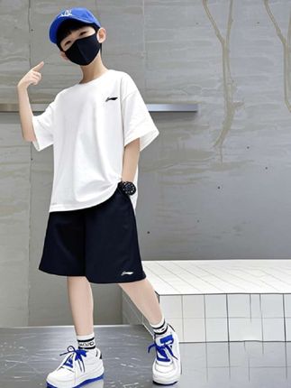 #儿童套装#夏季薄款#中大童短袖短裤#舒适透气又凉快 #男童穿搭