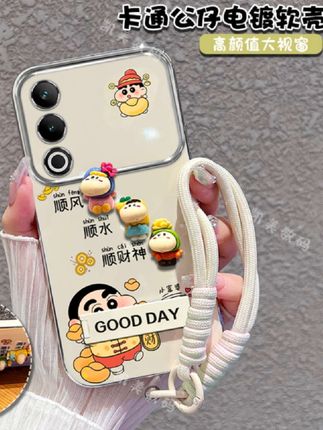 适用oppoa3x手机壳小新顺财神大视窗折叠支架女新款可爱防摔软壳#防摔手机壳 #潮牌手机壳 #网红手机壳 @DOU+小助手 @爆款推荐 @DOU+上热门