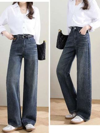 真维斯牛仔裤女高腰直筒垂感阔腿裤新款百搭休闲牛仔裤#牛仔裤#高腰直筒牛仔裤推荐 #新款#阔腿裤