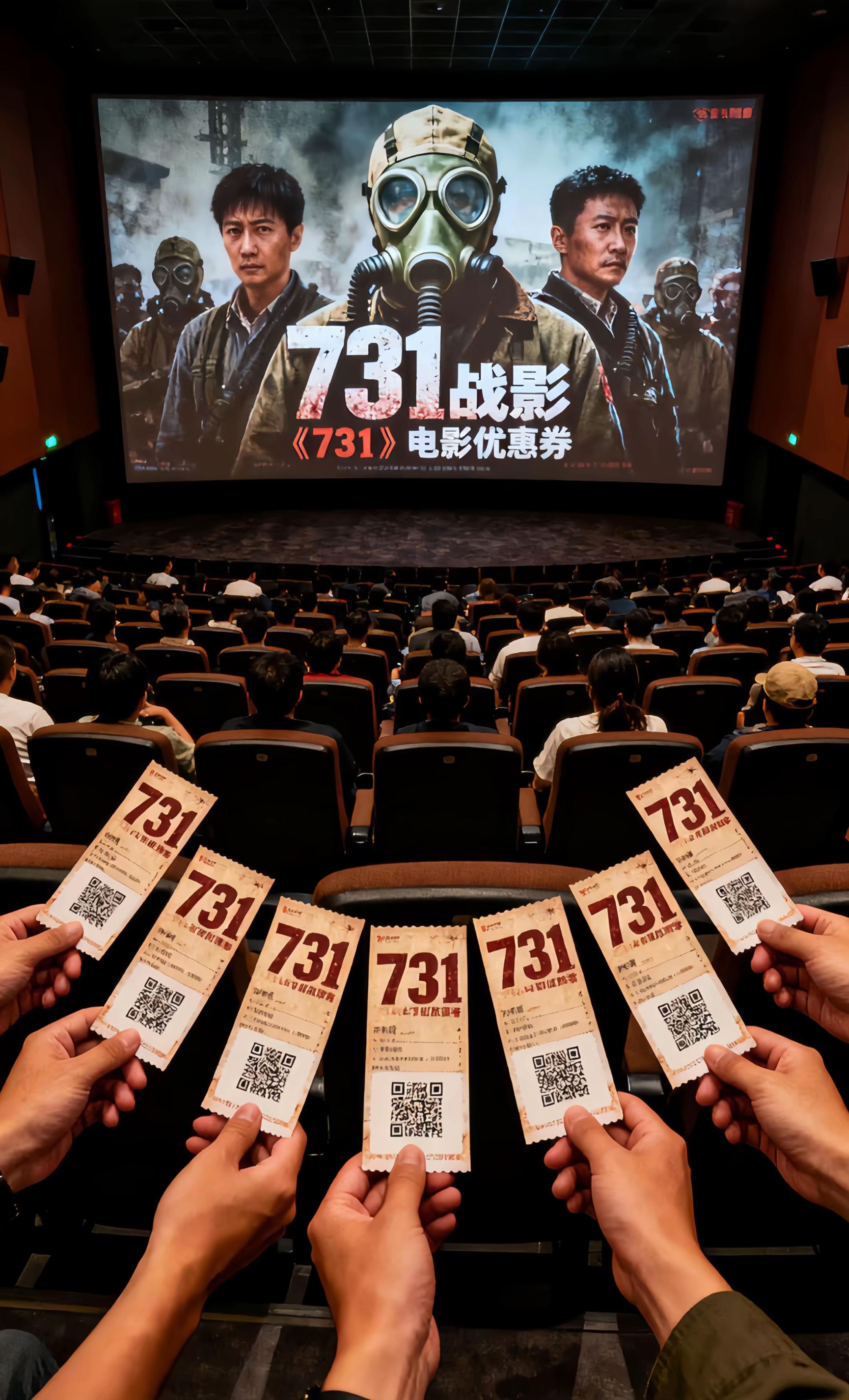 731全国通用电影优惠券。731让我们不要忘记历史,铭记于心#731 #勿忘国耻 #吾辈当自强 #731电影优惠券 #全国通用