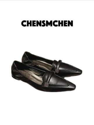 CHENSMCHEN 小众复古金属皮带串珠方头乐福鞋平底舒适单鞋#平底鞋 #陈什么陈 #软底软面穿上超舒服 #百搭鞋子 #创作灵感 @陈什么陈 7.23三周年盛典 @创作灵感小助手