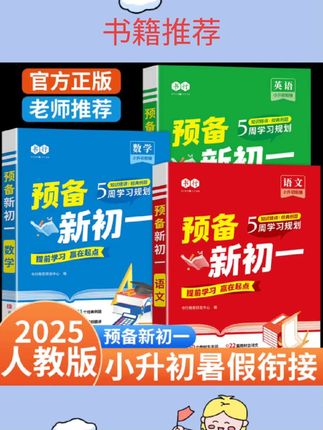 #课外书籍推荐 预备新初一语文数学英语小升初衔接人教版2025新版六年级总复习人教版小学升初中暑假衔接教材全套真题卷必刷题小四门数理化#书籍推荐官