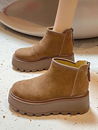 松糕厚底增高加绒勃肯鞋女,2024季冬新款复古圆头休闲百搭短筒女鞋#松糕厚底增高加绒女鞋 #圆头百搭短筒女鞋 #加绒勃肯鞋女款 #脚宽脚胖都可以 #抖音橱窗可直接购买