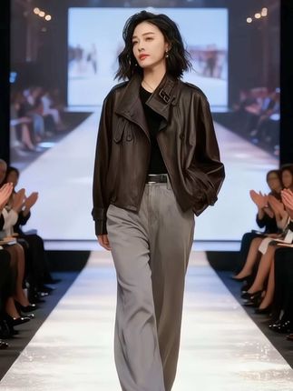 小皮衣外套女短款2025秋季新款小个子立领气质酷飒风复古PU皮夹克#高级感穿搭 #谁穿谁好看系列 #优雅气质 #sennanuna #sorich @巨量千川 @抖音小助手 @抖音创作小助手 @抖音星时尚