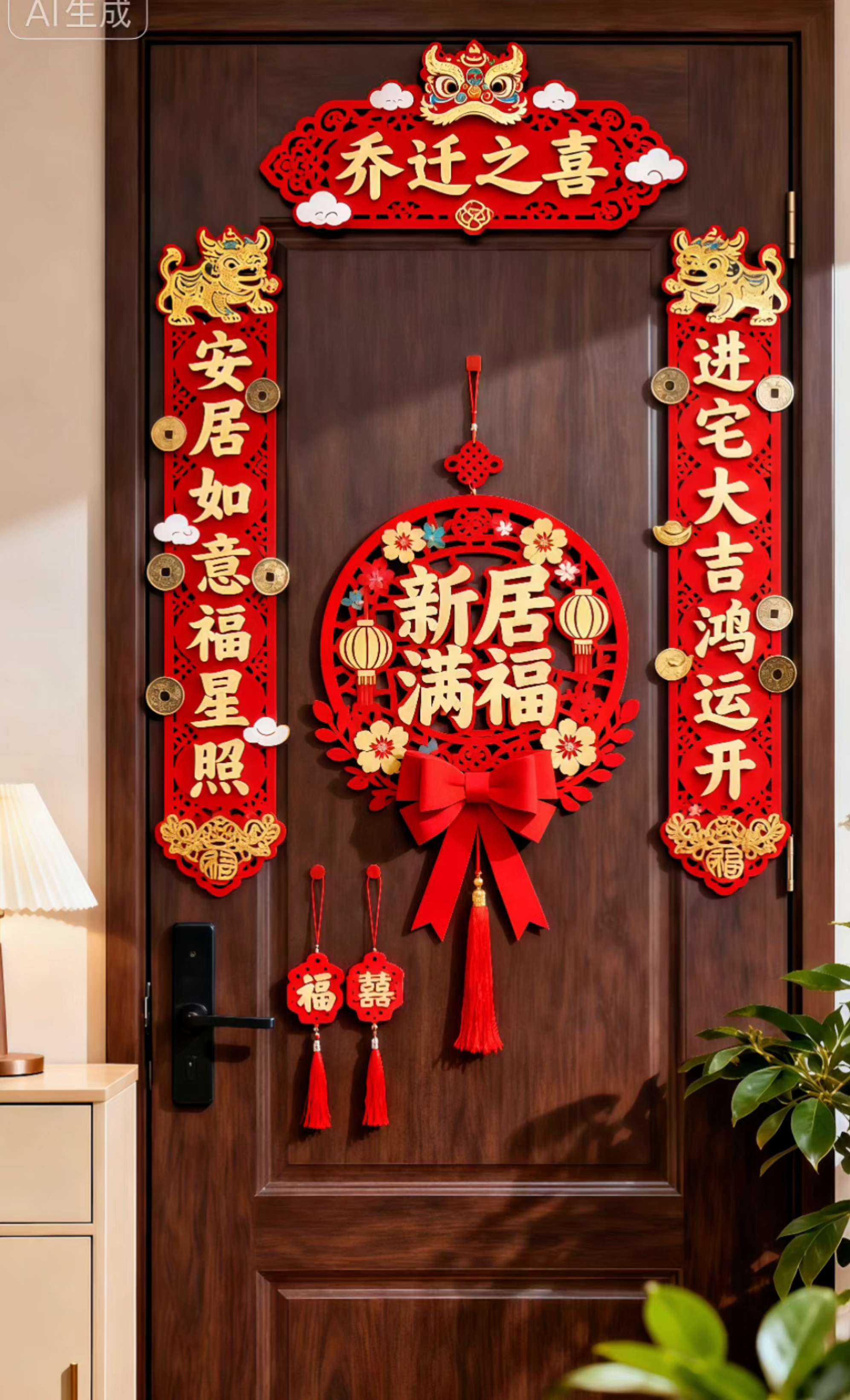#新家入住 #红色喜庆 #温馨小家 #乔迁之喜 #磁吸对联