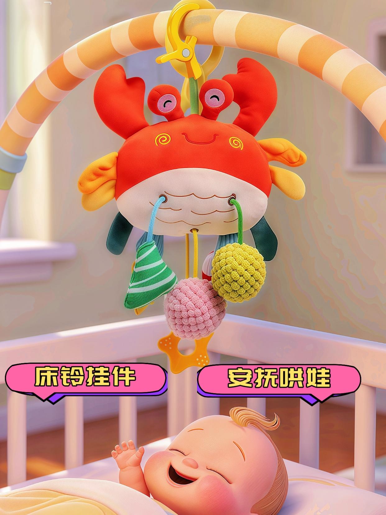 新手爸妈集合!挖到宝了!这个婴儿推车挂件摇铃,简直是带娃出门的“神仙辅助”! 宝宝坐车总爱闹?挂上它瞬间安分!鲜艳的色彩能牢牢吸引娃的注意力,从小帮他锻炼视觉感知;软萌的小造型一晃动,还会发出清脆又不刺耳的声响,听觉启蒙也顺带安排上。最贴心的是,宝宝小手能随便抓握、摆弄,既能解闷又能练抓握力,带娃出门终于能偷会儿懒! 而且材质摸起来软fufu的,边角都磨得很光滑,完全不用担心划伤宝宝。自带的挂钩特别结实,挂推车、安全座椅上都稳当当,再也不怕掉地上。真心建议新手爸妈人手一个,带娃出门能省不少心! #婴儿推车挂件推荐 #宝宝抓握训练玩具 #带娃出门神器 #母婴好物分享 #早教益智玩具
