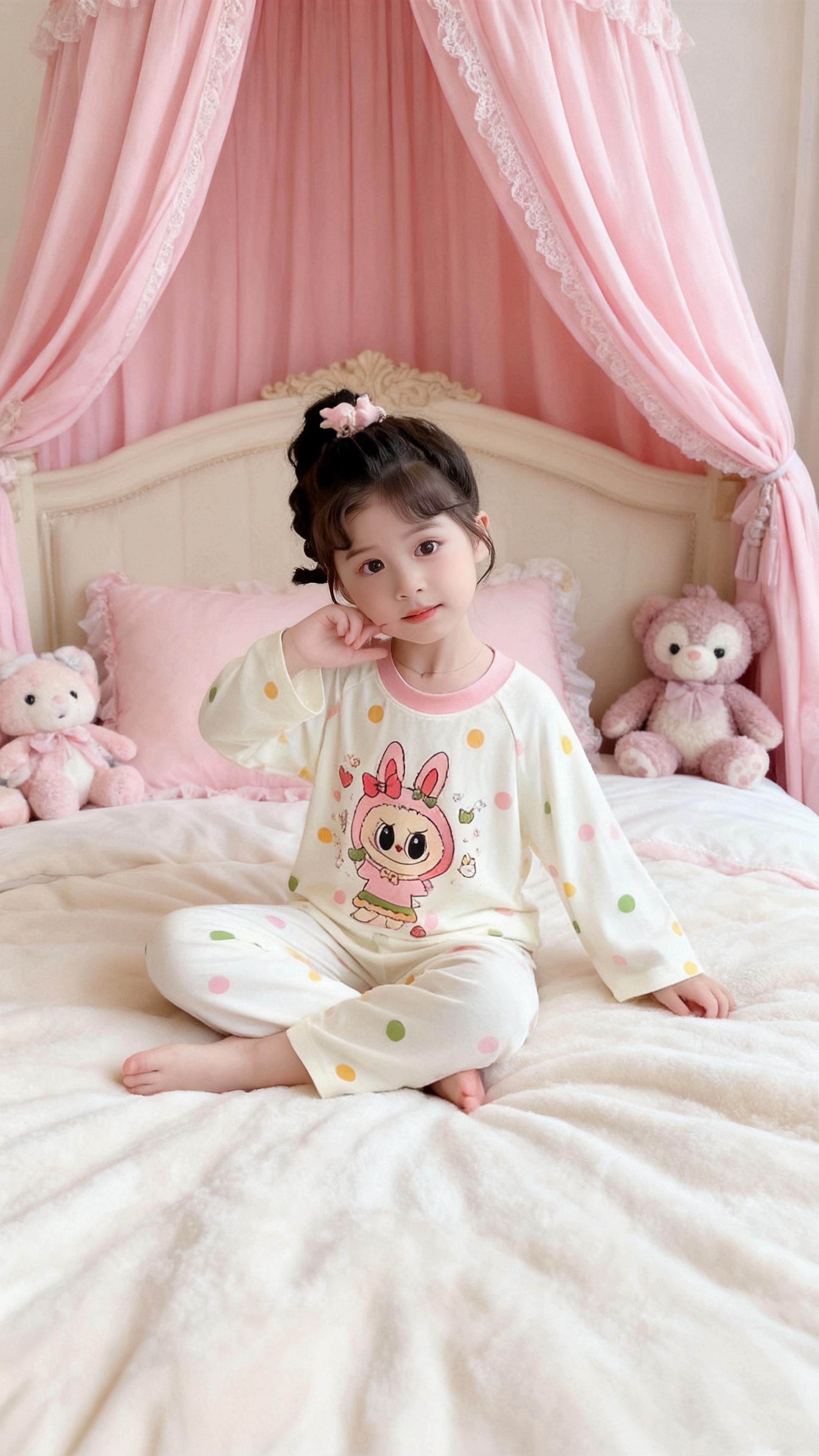 #生女儿就要这样穿 #儿童家居服 #萌娃穿搭 #甜美穿搭