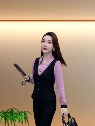 #早秋穿搭显贵法则 #早秋姐感气质穿搭 #解锁秋季一周色彩灵感穿搭 #秋冬穿搭大揭秘 #上衣裤子穿搭公式来啦 快乐的心情要搭配🍬漂亮的衣服,取悦秋天的自己🍂 @【时尚套装女2025秋季新款洋气显瘦假两件衬衣高腰微喇裤减龄两件套】 @李哥好物