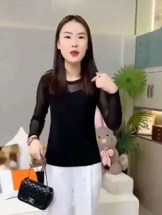 #新款上新打底衫2025春季新款网纱打底衫女内搭弹力显瘦百搭t恤网纱上衣女 #面料柔软舒适 #内搭外穿都好看 #时尚打底衫 #女士打底衫