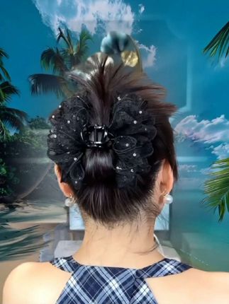 #头饰搭配 #盘发的简单方法 #发饰发夹 #抓夹怎么抓出好看发型 #头饰发饰