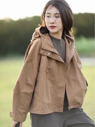 #休闲派克服#短款风衣外套#百搭上衣#时尚外套#外套穿搭