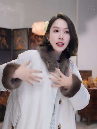 巴恩风!青根貂拼接鹅绒服长外套!#高级感穿搭#轻奢女装#防风保暖#专柜品质#秋冬必备
