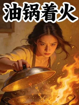 油锅起火千万别用水浇!看这操作太真实了盖上锅盖隔绝空气才是王道,99%的人都做错!转发给做饭的家人#科普 #锅着火了 #涨知识