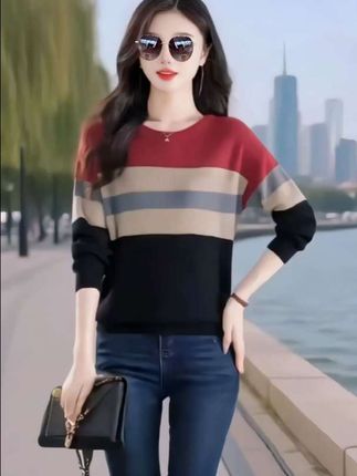 #时尚打底衫 #针织衫 #休闲减龄穿搭 #穿出自信穿出美丽 #洋气上档次