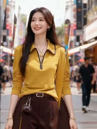 #打底衫 #长袖体桖 #气质穿搭 #打底衫