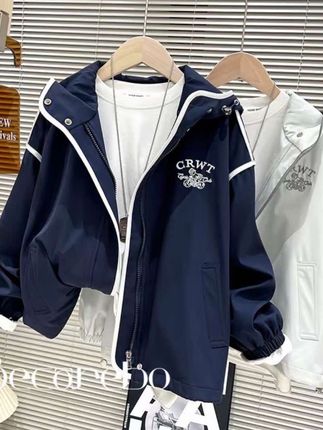 儿童装外套春秋款2025新款男孩酷帅冲锋衣服中大童女童春装亲子装#时尚气质穿搭 #品质男装 #运动套装穿搭  #穿搭搭配 #时尚休闲穿搭