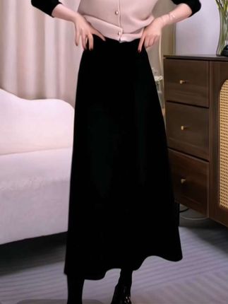 #女士半身裙#女士高腰松紧半裙#女士秋冬半身裙