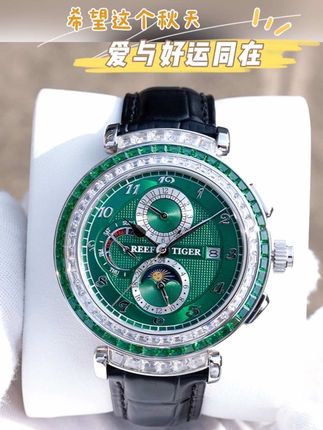 瑞夫泰格6300超级复杂翡翠钻时尚精致满天星大表盘气质男女腕表#手表 #男士手表 #机械表 #男表 #机械腕表