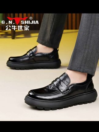 G.N.Shi Jia/公牛世家春秋季男士百搭透气软底防滑商务爸爸鞋#爸爸鞋#防滑耐磨#皮鞋#时尚百搭#爆款热卖中