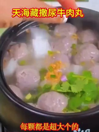 天海藏撒尿牛肉丸180g/袋火锅涮煮烧烤食材口感劲道爆汁#美食 #天海藏牛肉丸