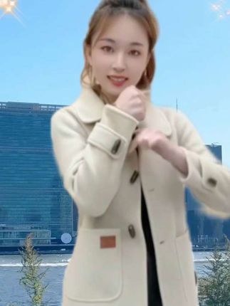 女秋冬加棉加厚羊毛大衣,新款显瘦中长款羊毛毛呢外套2288#时尚气质穿搭 #小个子穿搭 #外套穿搭 #保暖穿搭 #穿出自信穿出美丽