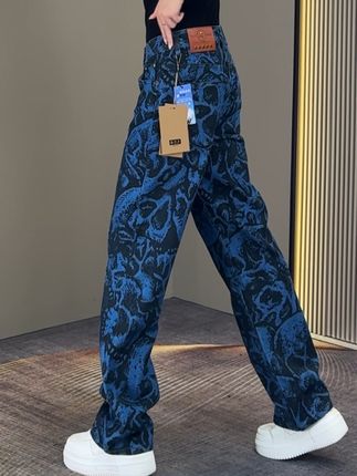 秋季新款男士精梳棉蓝色提花牛仔裤#秋季新款牛仔裤#时尚牛仔裤#提花牛仔裤#宽松牛仔裤#直筒牛仔裤