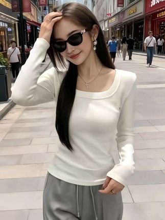 #打底衫 #气质范 #女神穿搭 #百搭上衣 #春秋穿搭