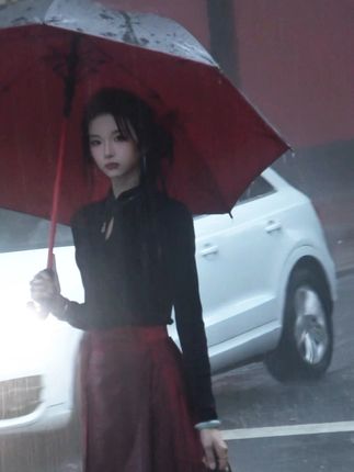 无所谓 马面裙会出手#马面裙 #乌苏苏 #下雨天