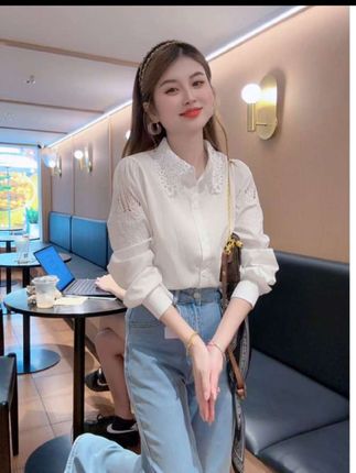 法式绣花领白衬衫女装秋季2025年新款打底衬衣轻奢高级感欧货小衫