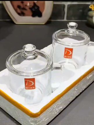 家用透明带盖玻璃泡茶杯大容量办公杯茶水杯喝水杯耐热#把手玻璃杯#泡茶杯#玻璃杯#水杯 #超便宜超划算