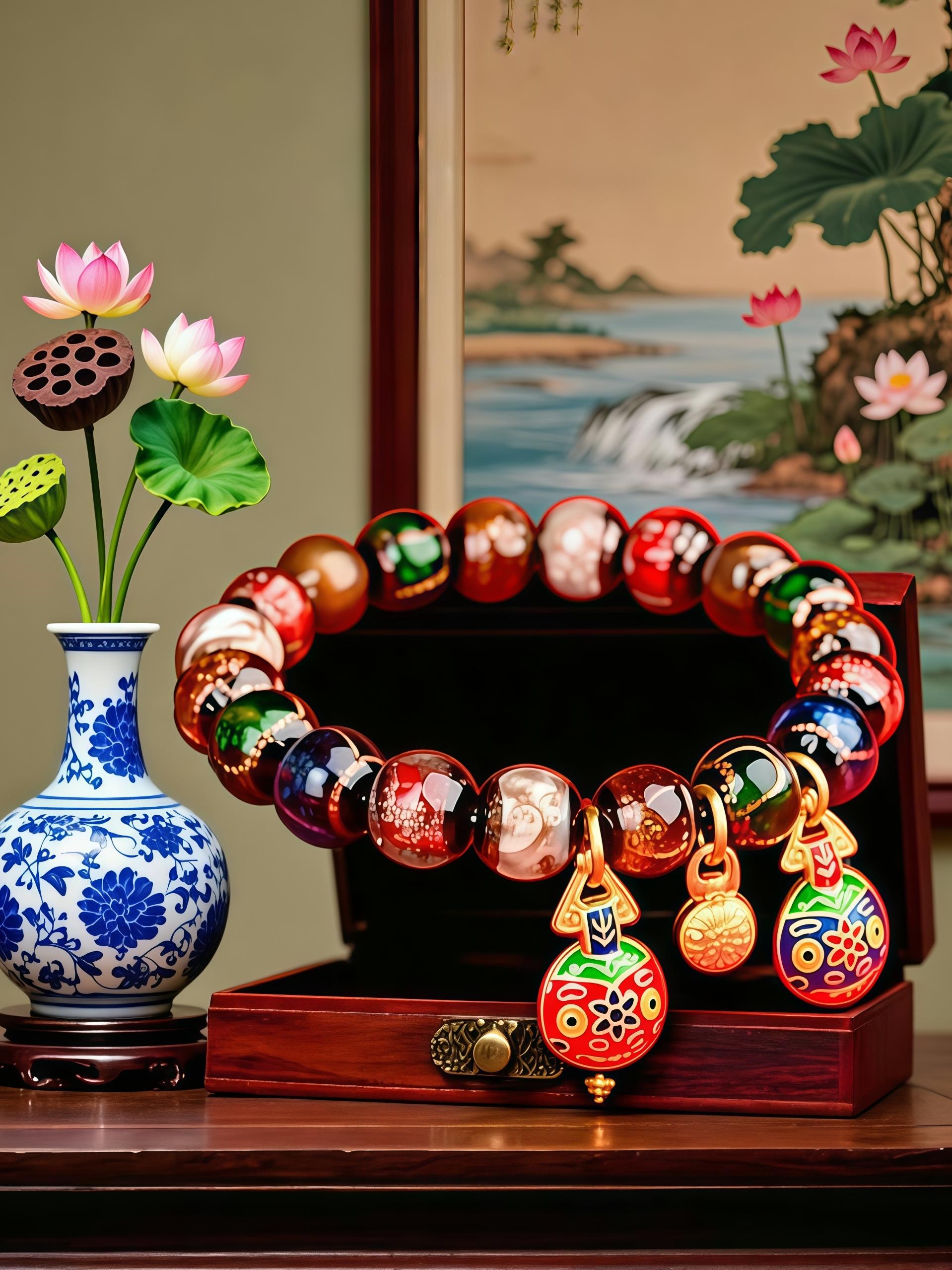 五台山吞金兽琉璃手串。#吞金兽 #琉璃 #手串 #文玩爱好者 #五台山