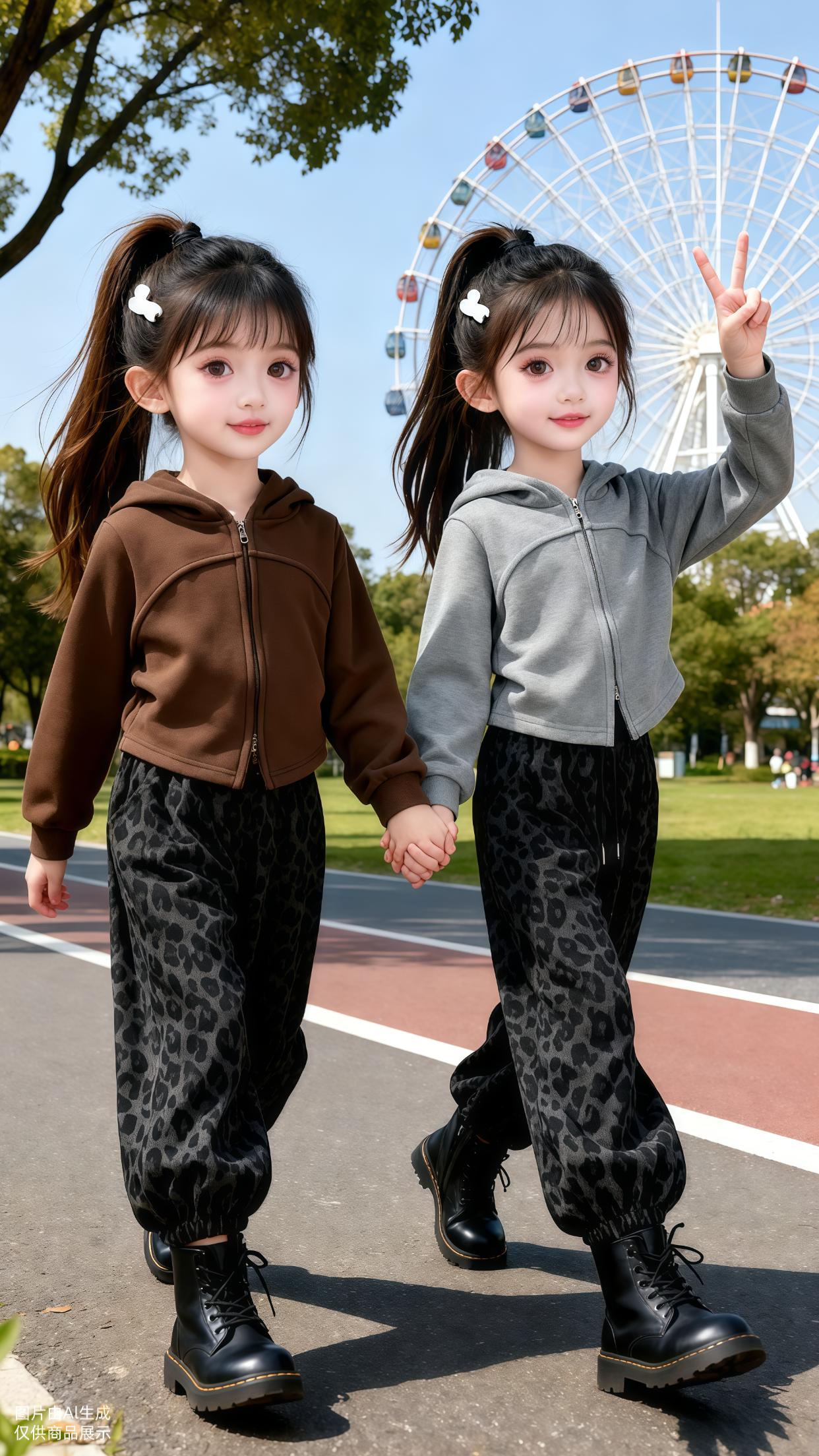 怎么能拒绝女儿穿这么酷酷的套装。#酷女孩穿搭 #早秋黑白灰穿搭测评 #早秋姐感气质穿搭 #大大方方通勤穿搭 #早秋穿搭显贵法则