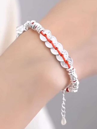 女士五帝钱手链国风编织盘缠手串#手链#手串#时尚饰品 #国风手链#饰品 @巨量千川