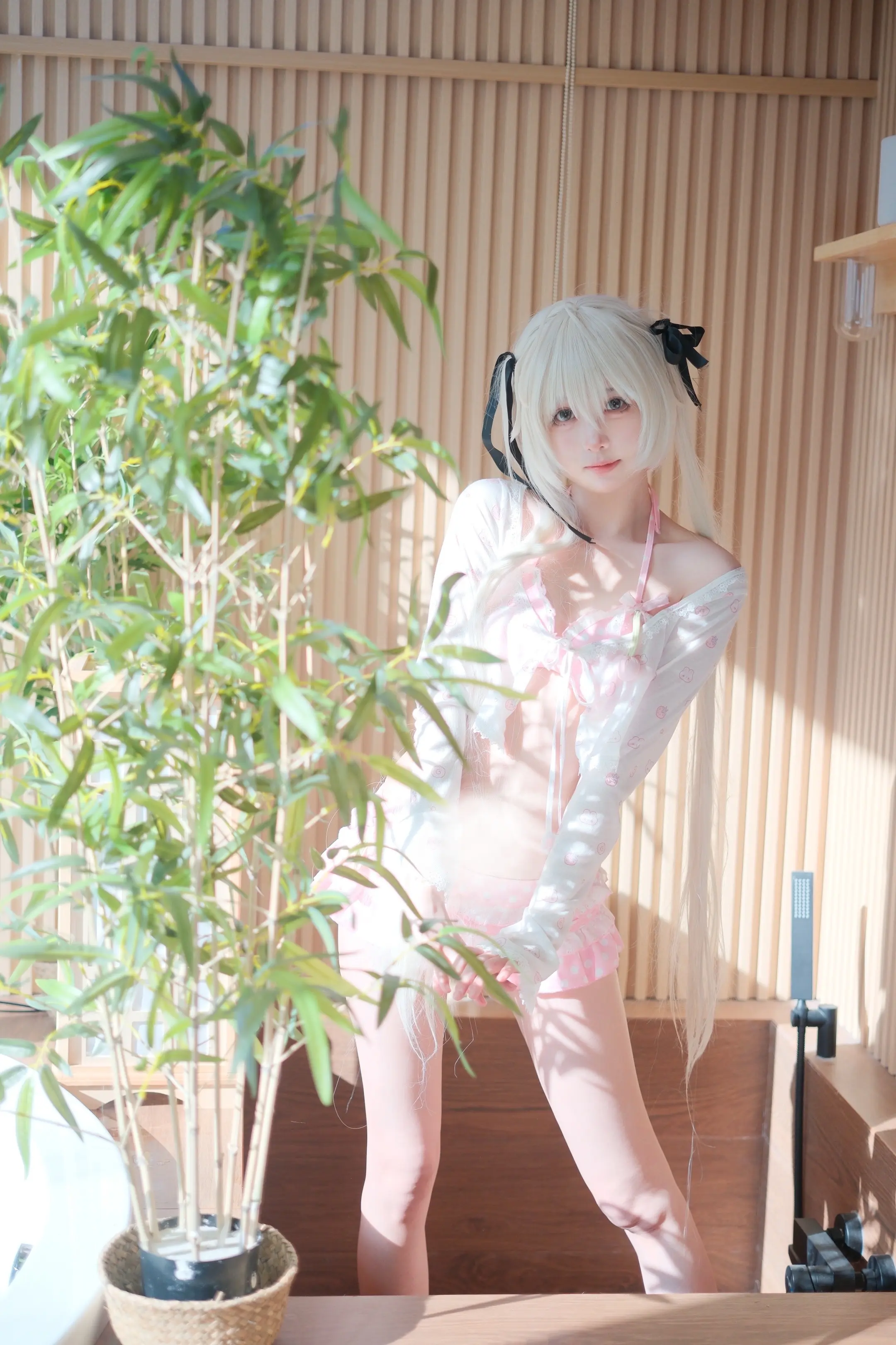 元气穹~♨️。#穹妹 #cos #白毛 #galgame # - 抖音