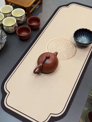 爱喝茶的人一定喜欢的一张吸水茶席 #茶 #茶席 #爱喝茶的关注我 #桌旗 #国风古韵