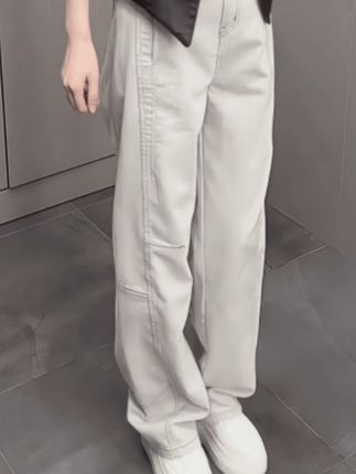 格洛森早女秋新款时尚设计感百搭高腰显瘦弯刀休闲宽松长裤牛仔裤#牛仔裤#裤子穿搭 #高腰显瘦牛仔裤 #牛仔裤分享 #裤子穿搭 @DOU+上热门 @抖音创作小助手 @DOU+小助手