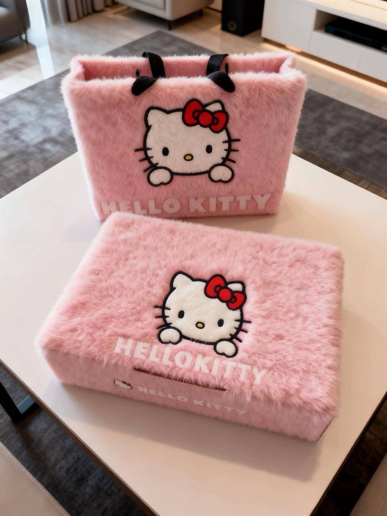幸福是收到了秋天的第一件披肩小毯子#hellokitty#也太可爱了吧#少女心#惊喜跟礼物都是来自爱你的人
