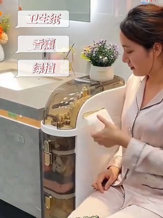 浴室夹缝柜!浴室厨房太乱?试试这款免打孔置物架,节省空间!#置物架#非常方便实用 #每日分享