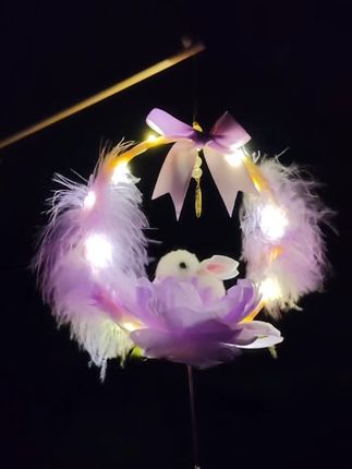 中秋一起出来赏月吧 这是我亲手给你做的灯笼 #中秋节 #手工DIY #中秋灯笼 #光影 #玉兔灯笼